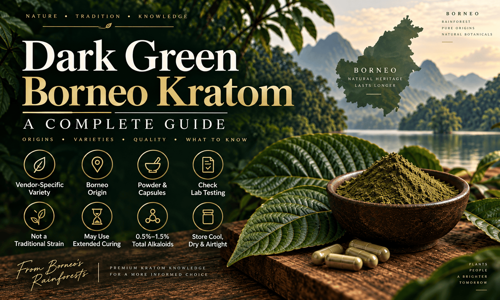 Dark Green Borneo Kratom: A Complete Guide